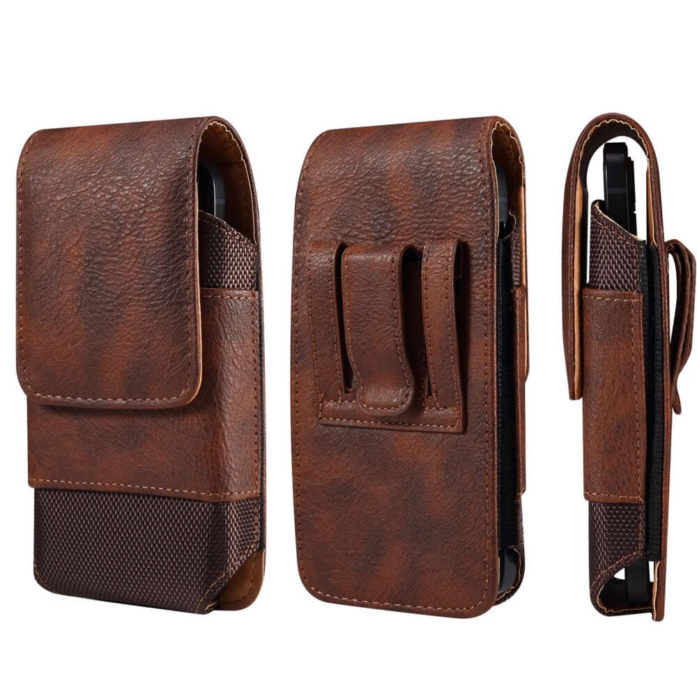 Nylon - cuir sacoche ceinture avec porte carte noir / L
