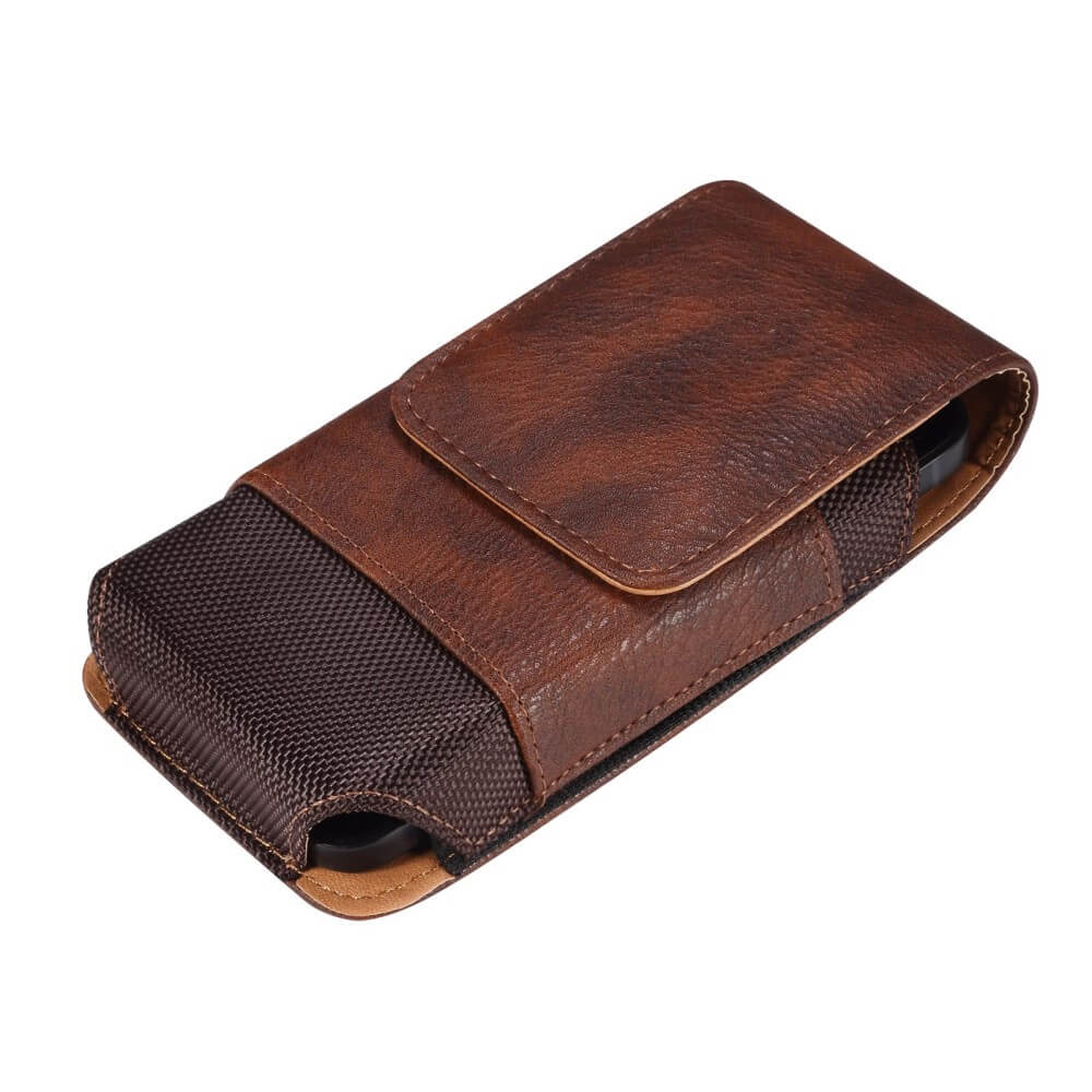 Nylon - cuir sacoche ceinture avec porte carte noir / L