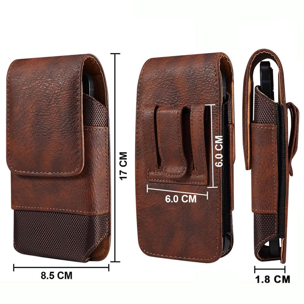 Nylon - cuir sacoche ceinture avec porte carte noir / L