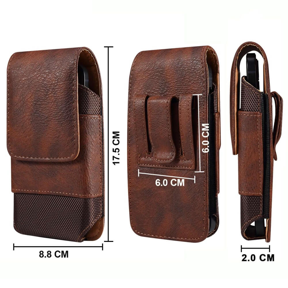 Nylon - leather belt bag with card pocket black / XL