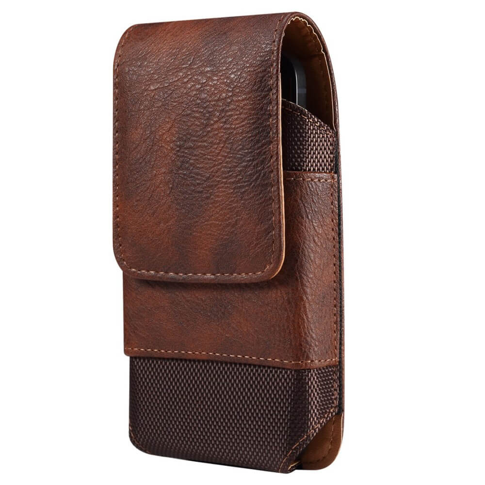 Nylon - leather belt bag with card pocket black / XL