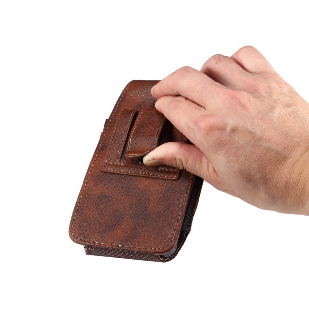 Nylon - leather belt bag with card pocket black / XL