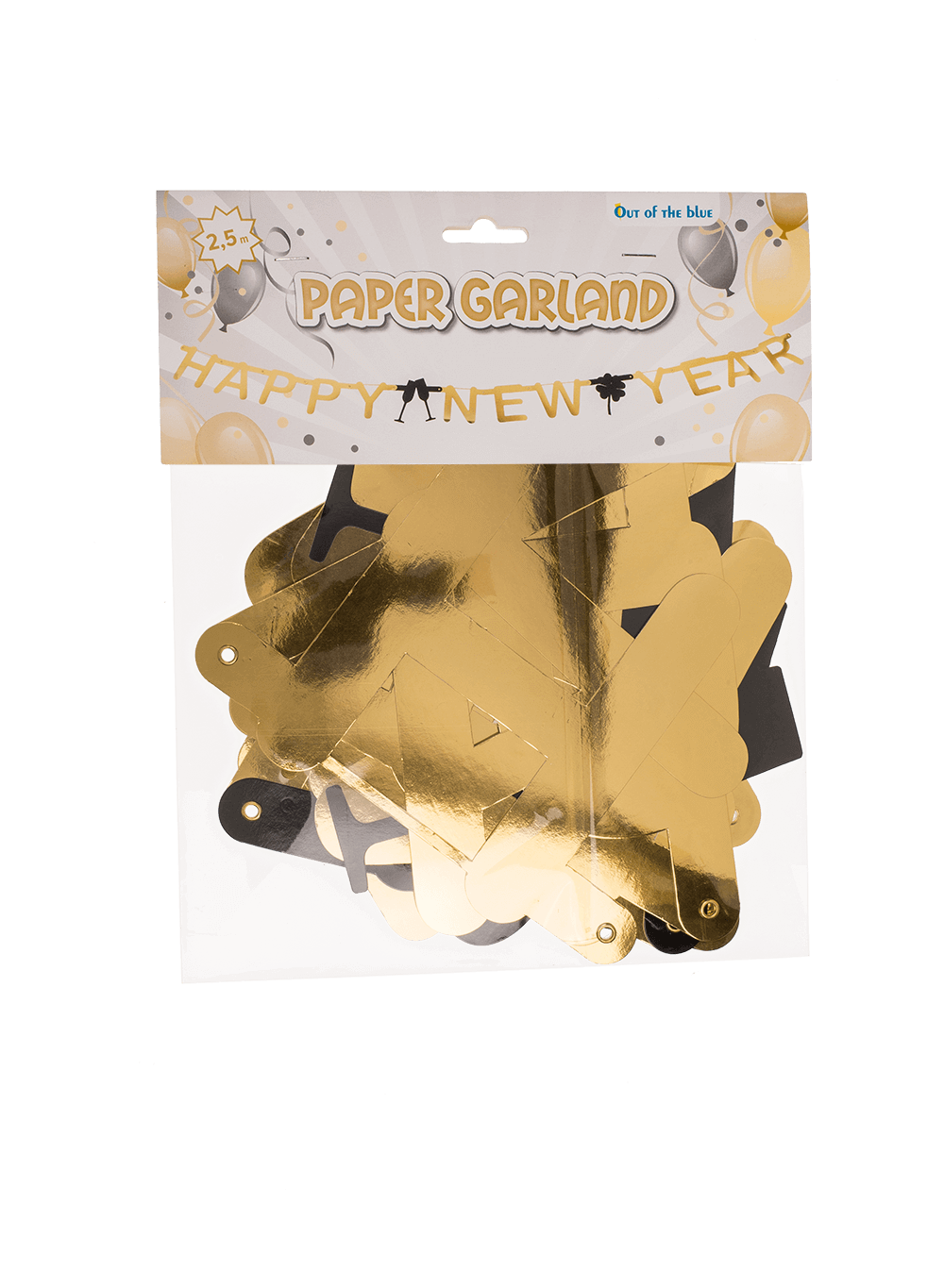 2 pcs guirlande de papier Happy New Year