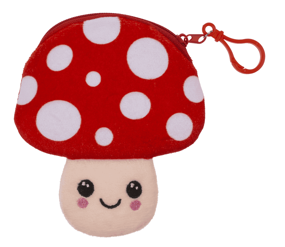Porte-monnaie peluche champignon kawaii