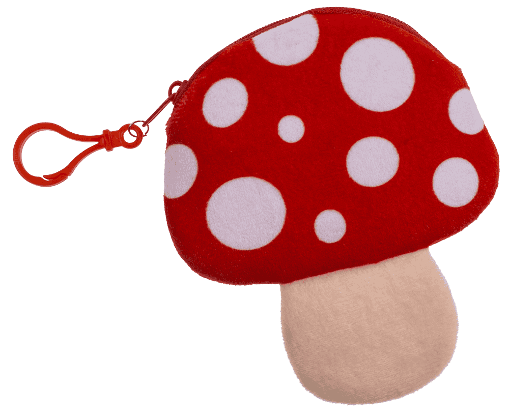 Porte-monnaie peluche champignon kawaii