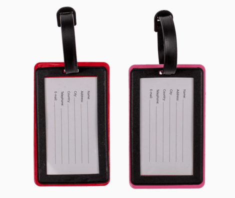 2 pièces. Étiquette de valise