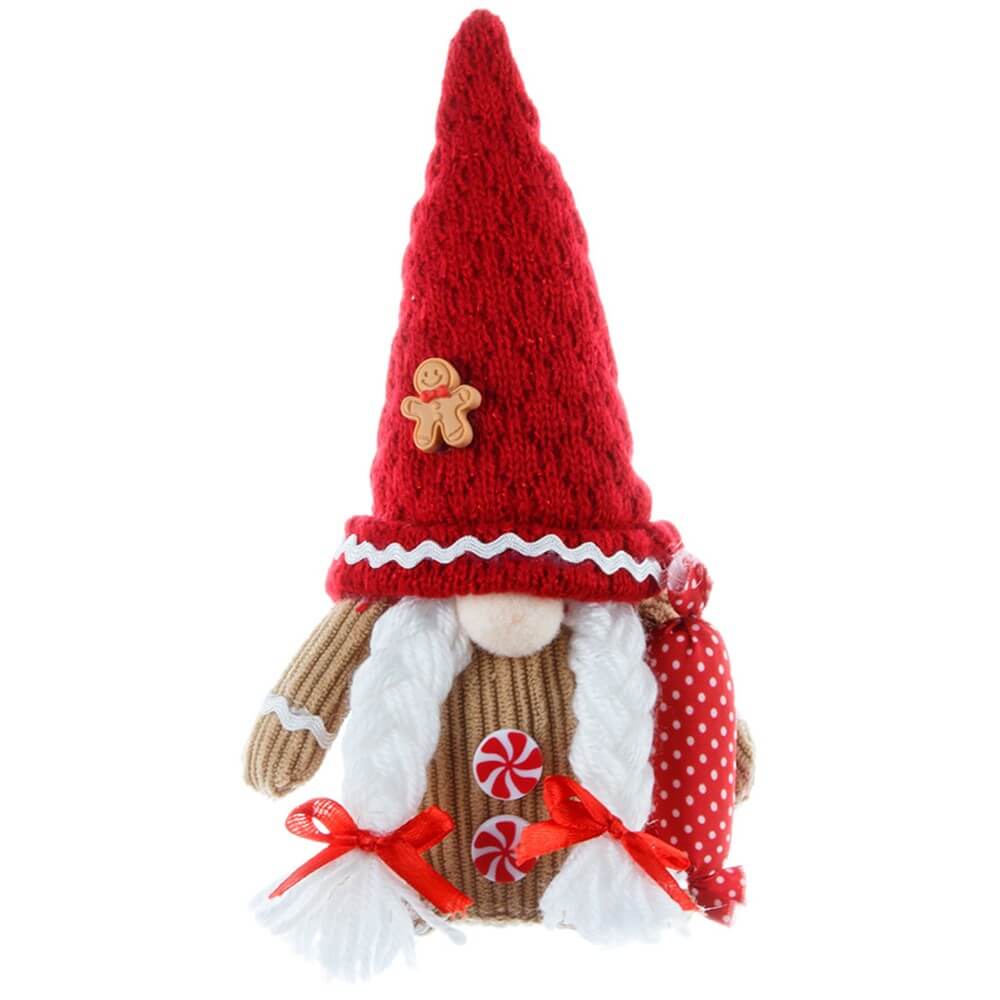 Set di 2 gnomi in costume di pan di zenzero decorazione natalizia