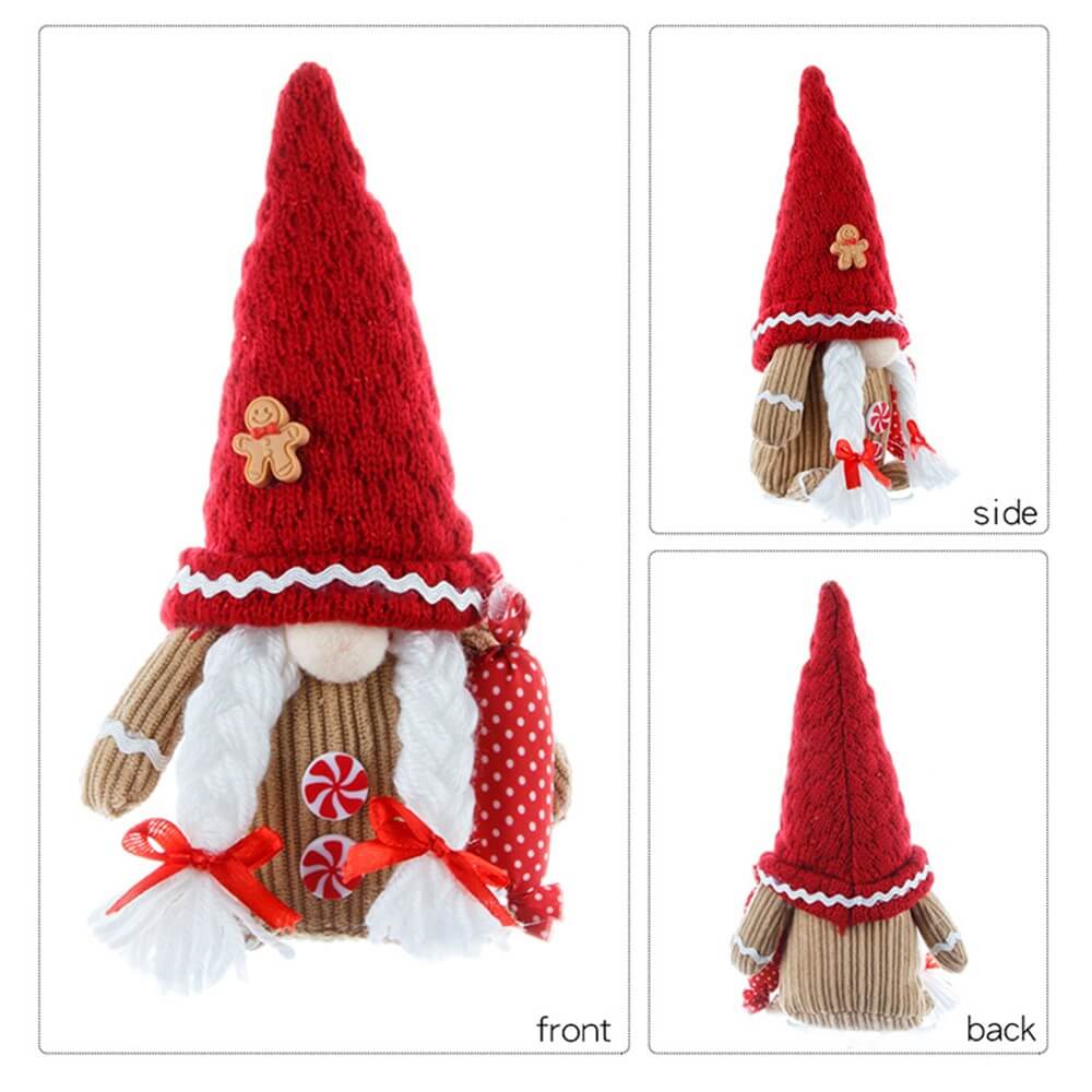 Set di 2 gnomi in costume di pan di zenzero decorazione natalizia