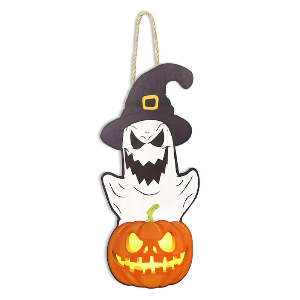 Accroche-porte en bois pour décoration de fête d'Halloween