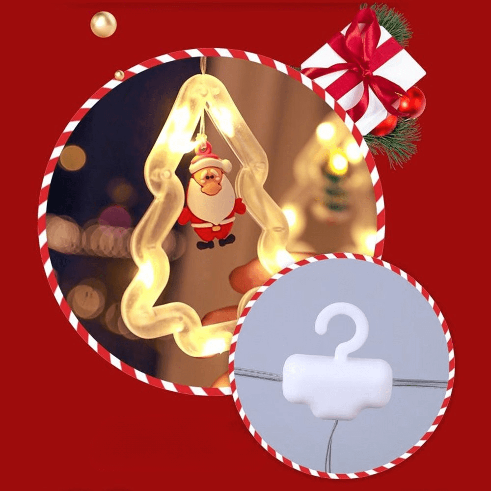 Luci di fata à tenda LED per interni ed esterni, alberi di Natale 3m