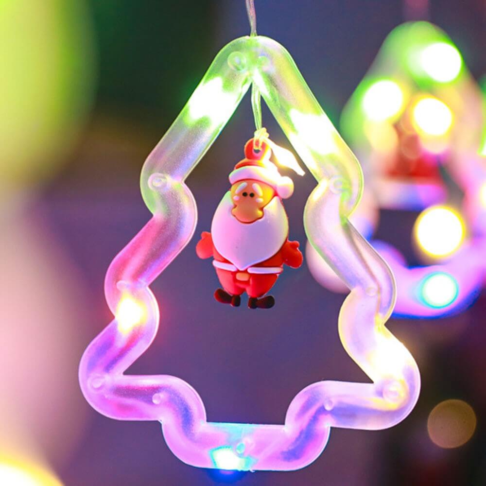 Luci di fata à tenda LED per interni ed esterni, alberi di Natale 3m