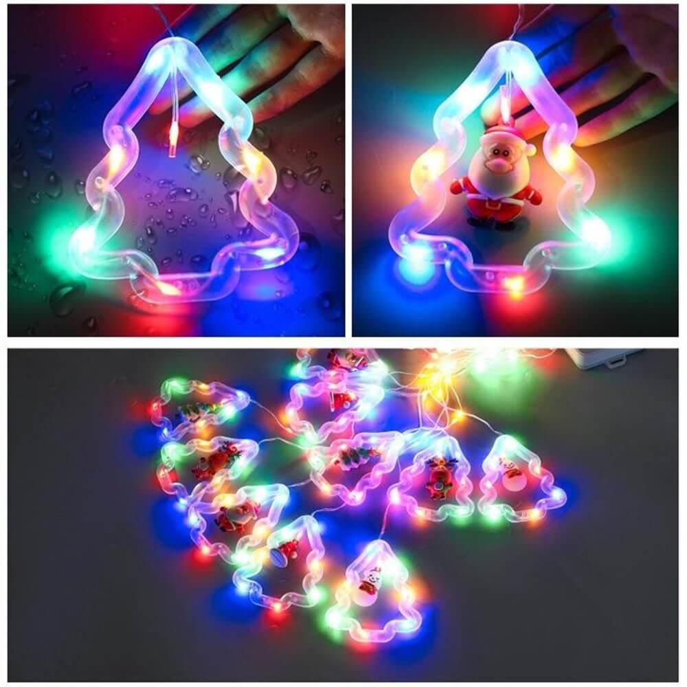 Luci di fata à tenda LED per interni ed esterni, stelle di Natale 3m