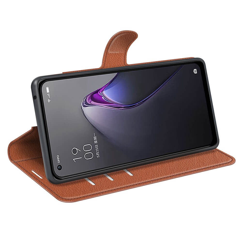 OPPO Reno8 - Leder Etui Hülle