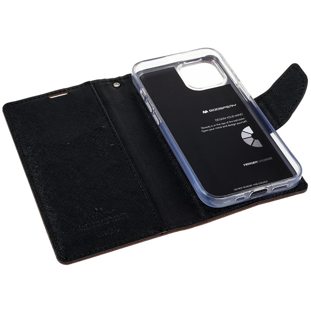 iPhone 14 Plus - Goospery Fancy Case Cover nero/marrone