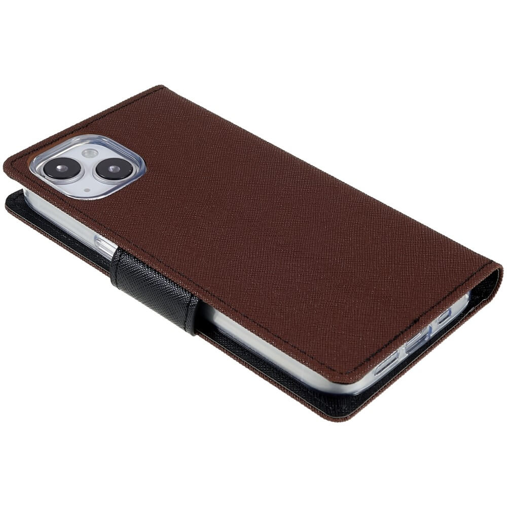 iPhone 14 Plus - Goospery Fancy Case Cover nero/marrone
