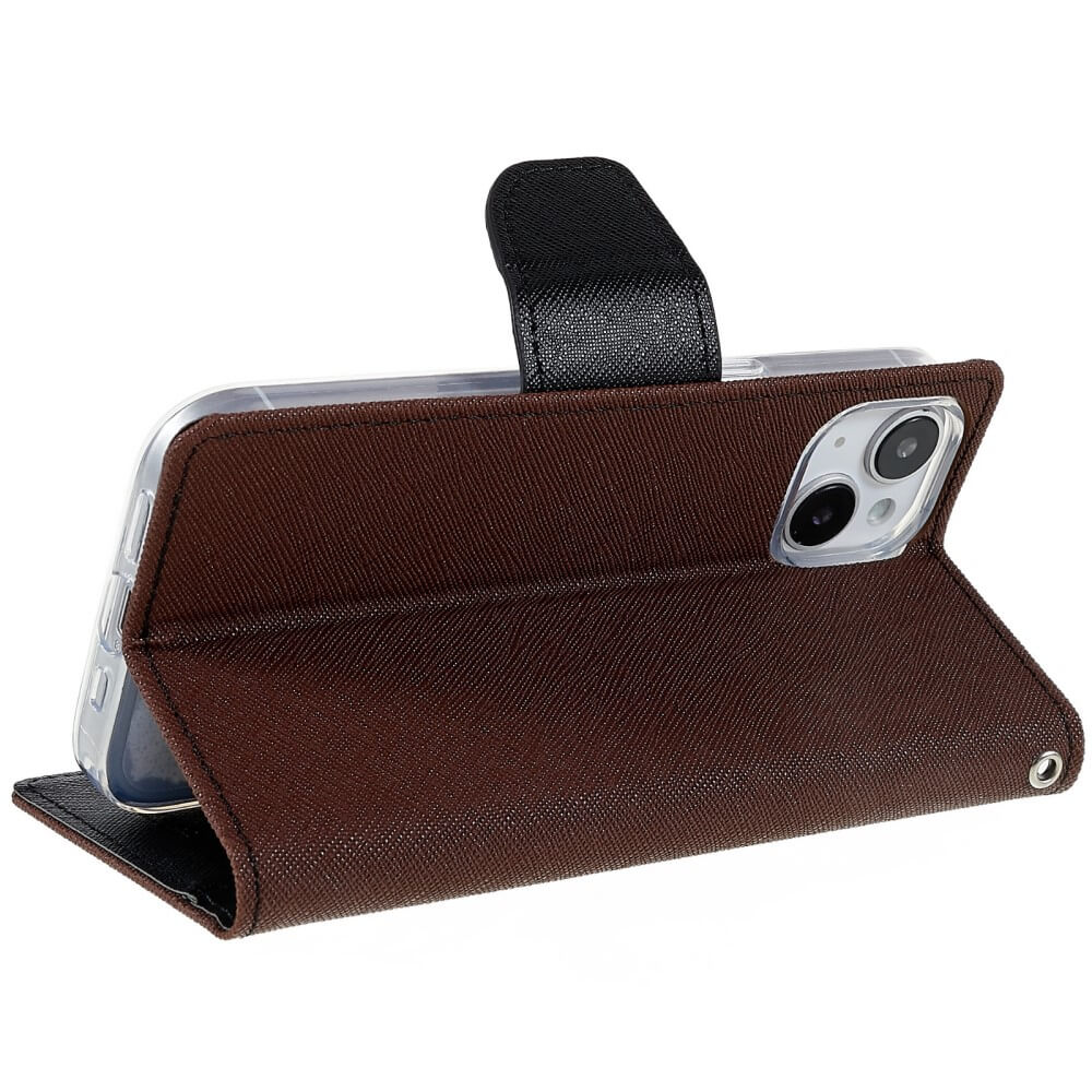 iPhone 14 Plus - Goospery Fancy Case Cover nero/marrone