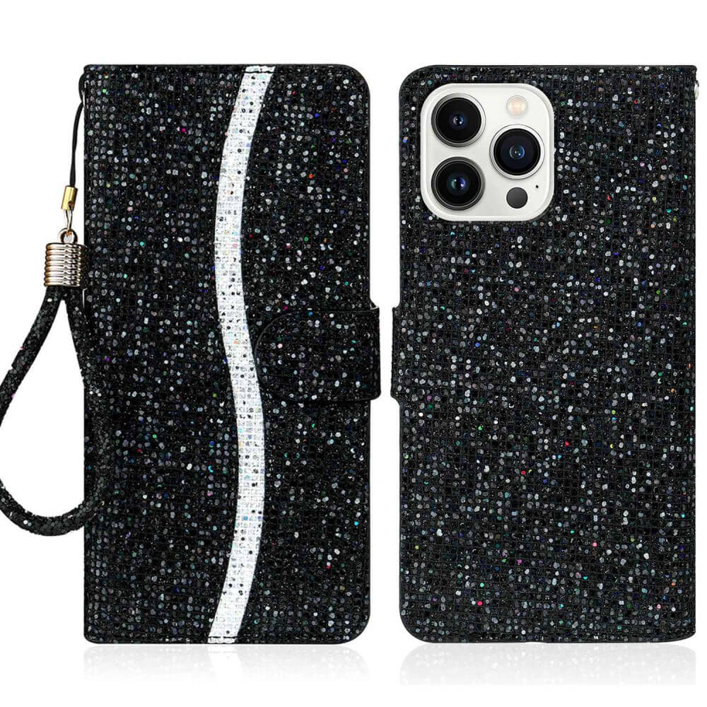 Iphone 14 Pro Max - Glitter Leather Case