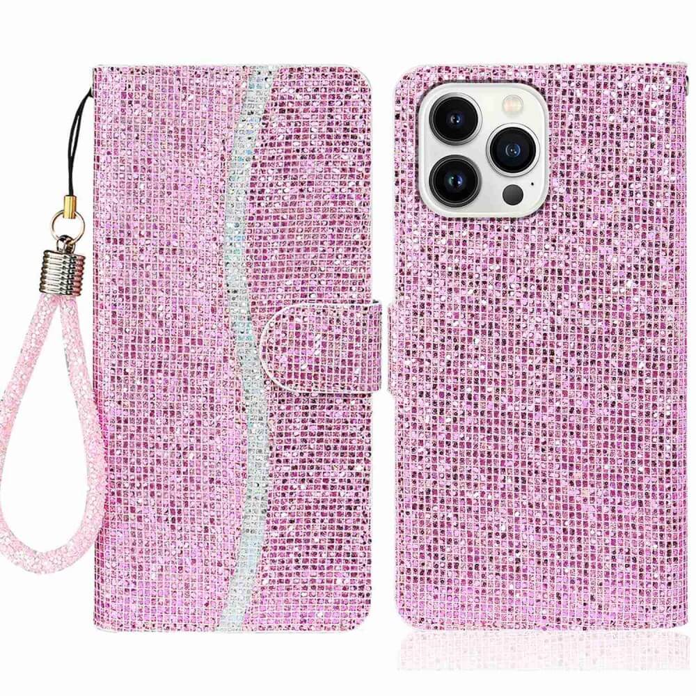 Iphone 14 Pro Max - Glitter Leather Case