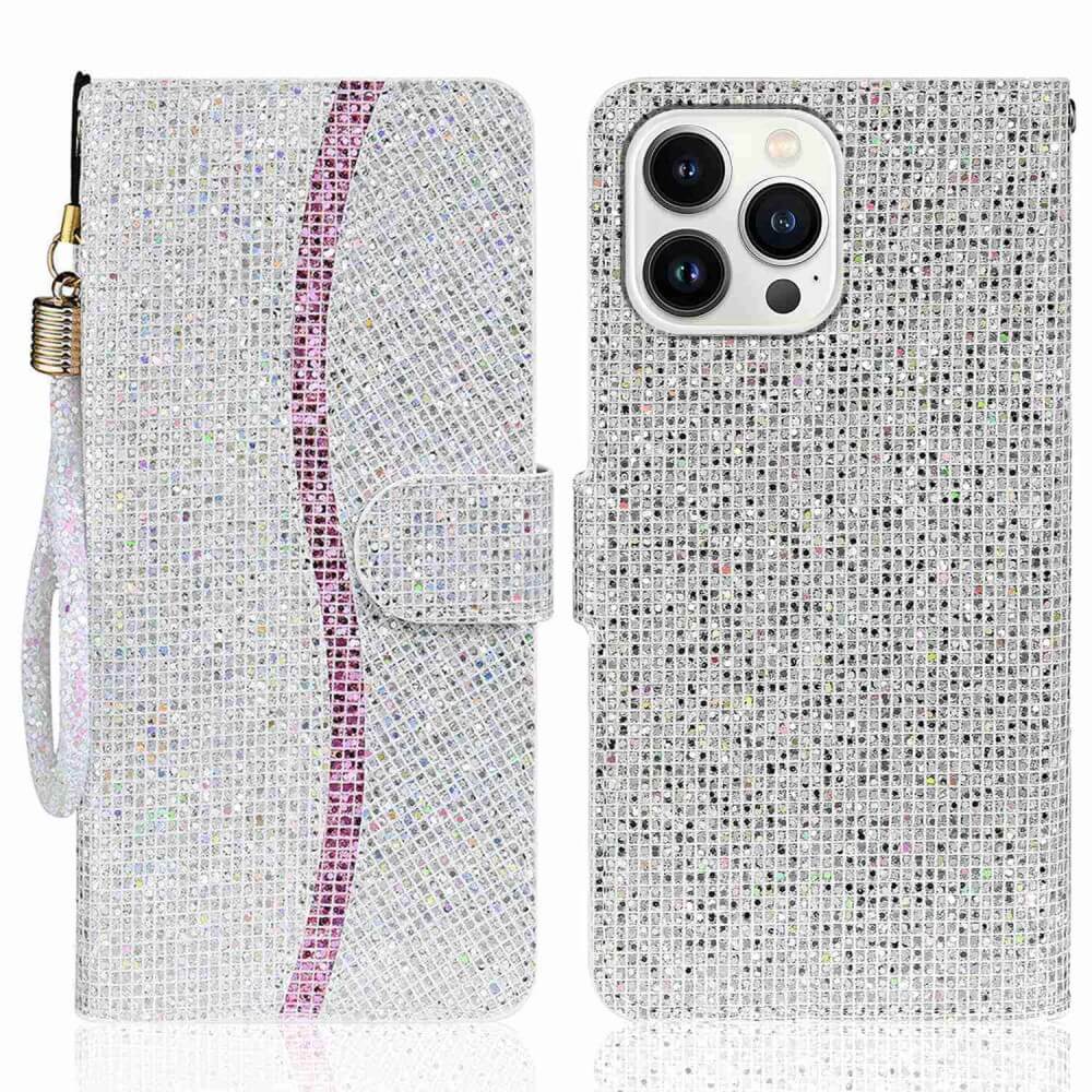 iPhone 14 Pro - Glitter Leather Case