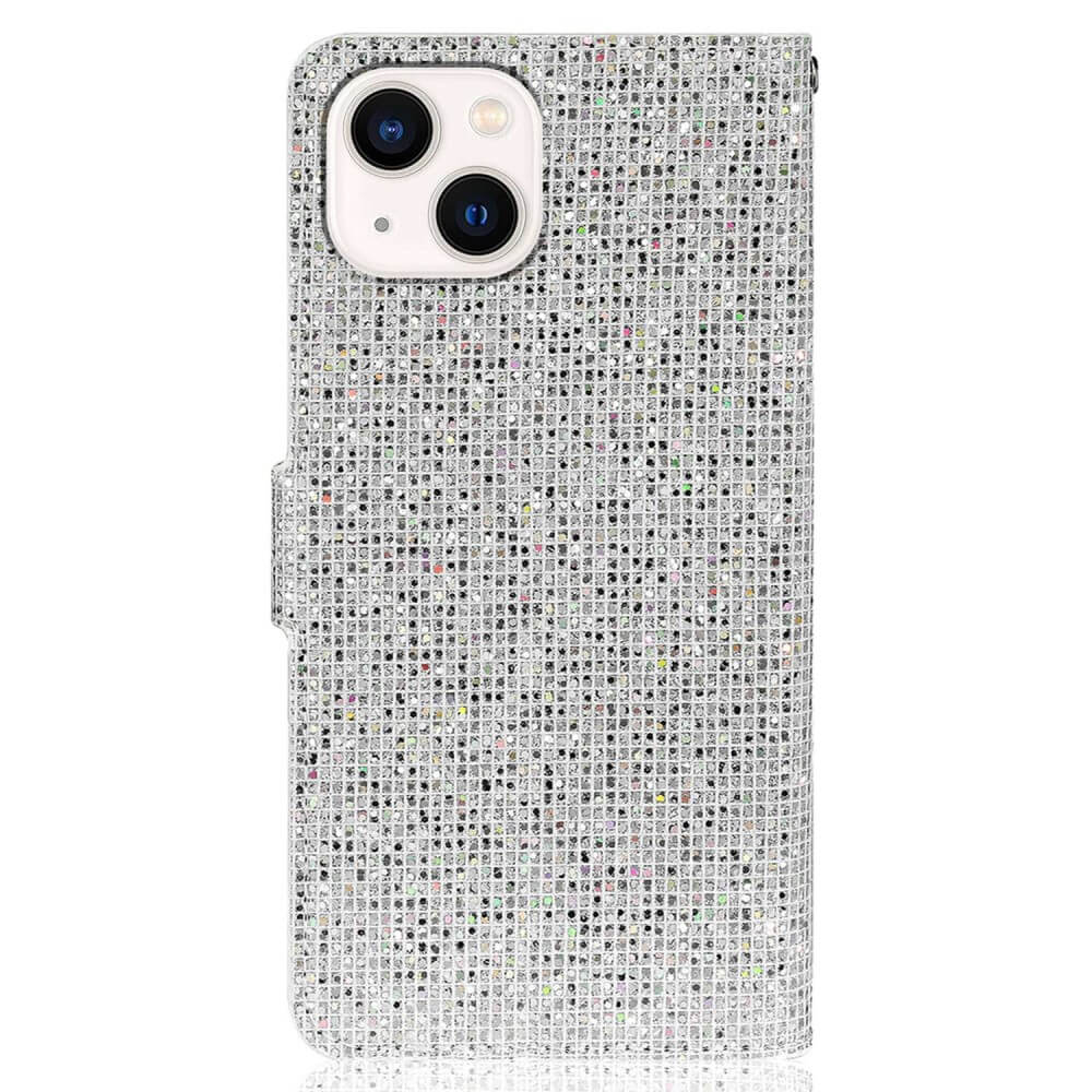 Iphone 14 Plus - Custodia In Pelle Glitterata