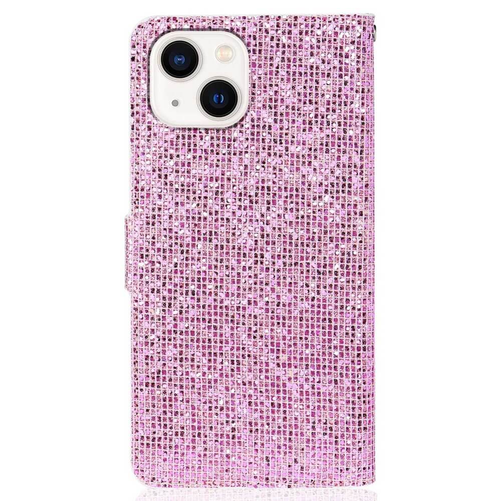 Iphone 14 Plus - Custodia In Pelle Glitterata