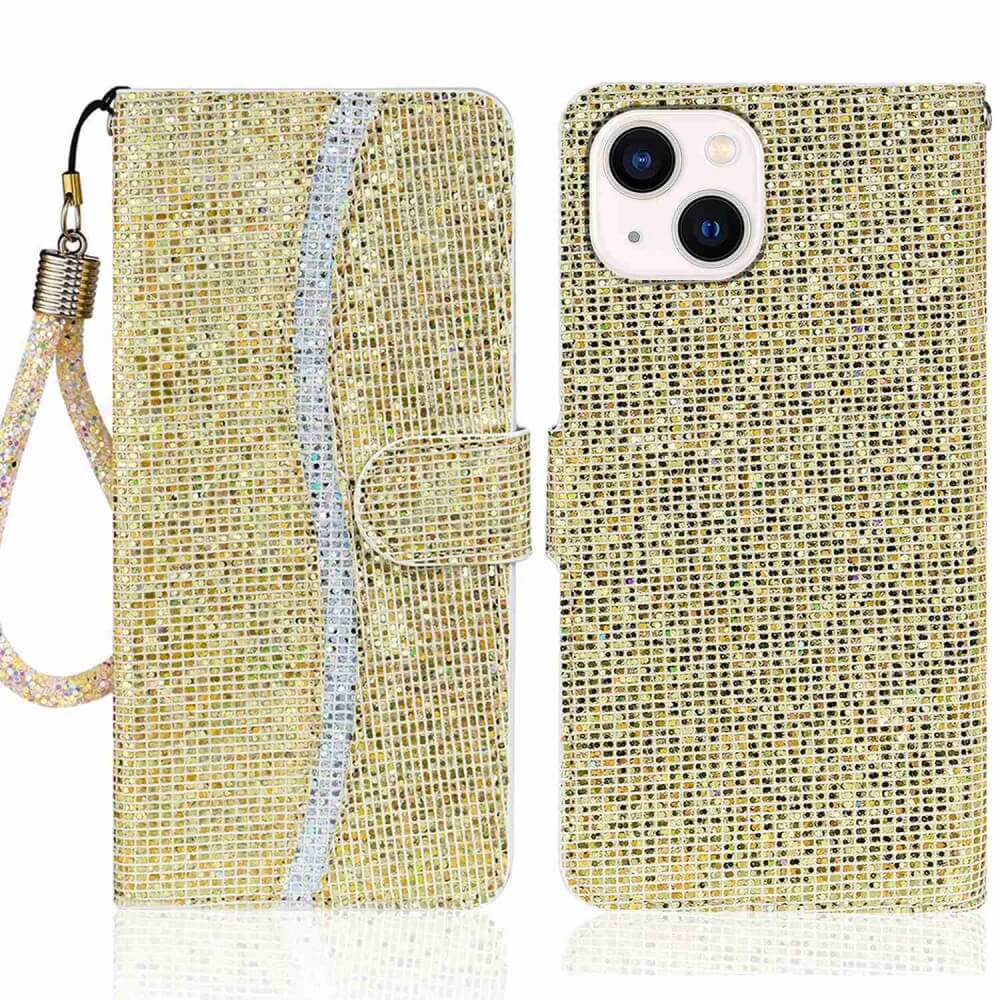 iPhone 14 - Glitter Leather Case