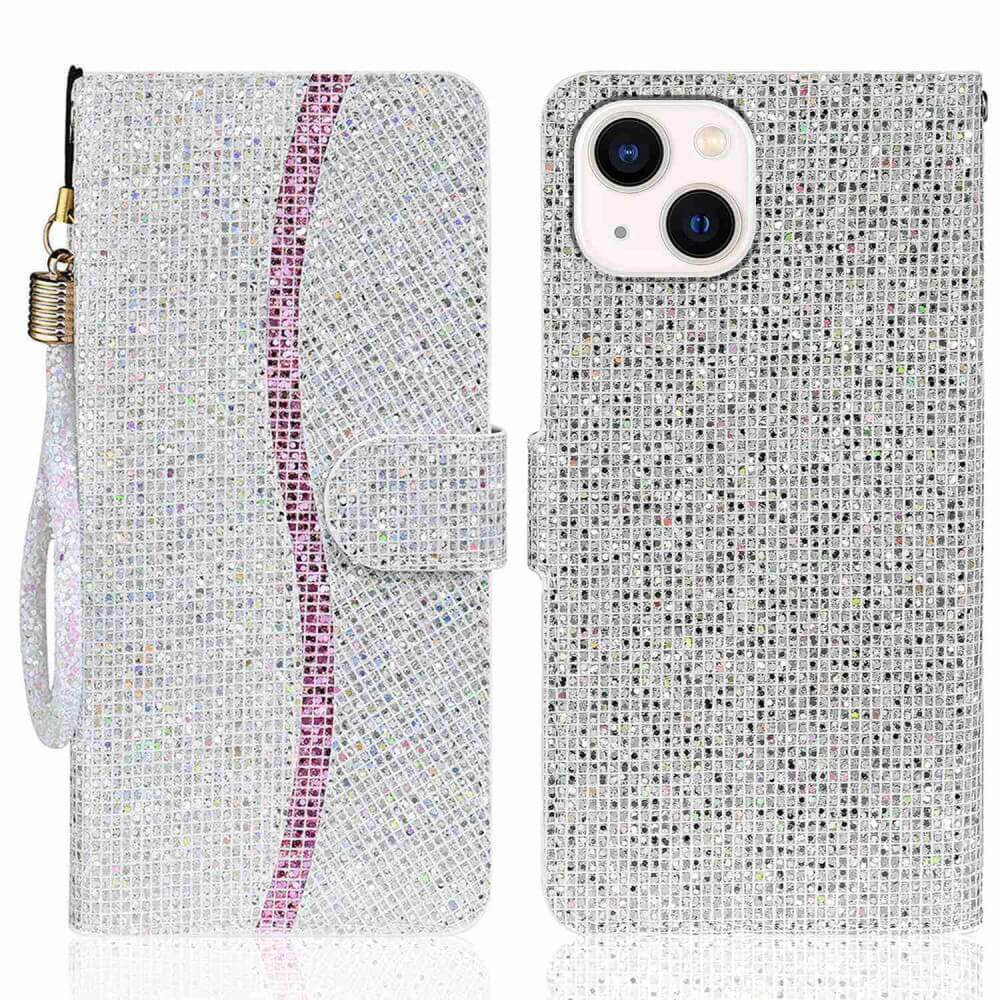 iPhone 14 - Glitter Leather Case
