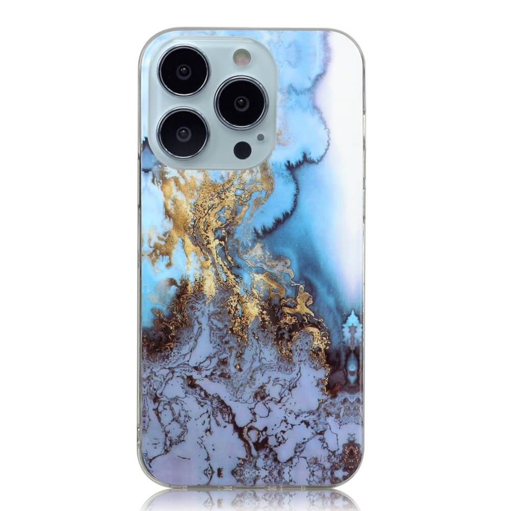 iPhone 14 Pro Max - Silicone Rubber Case White Marble