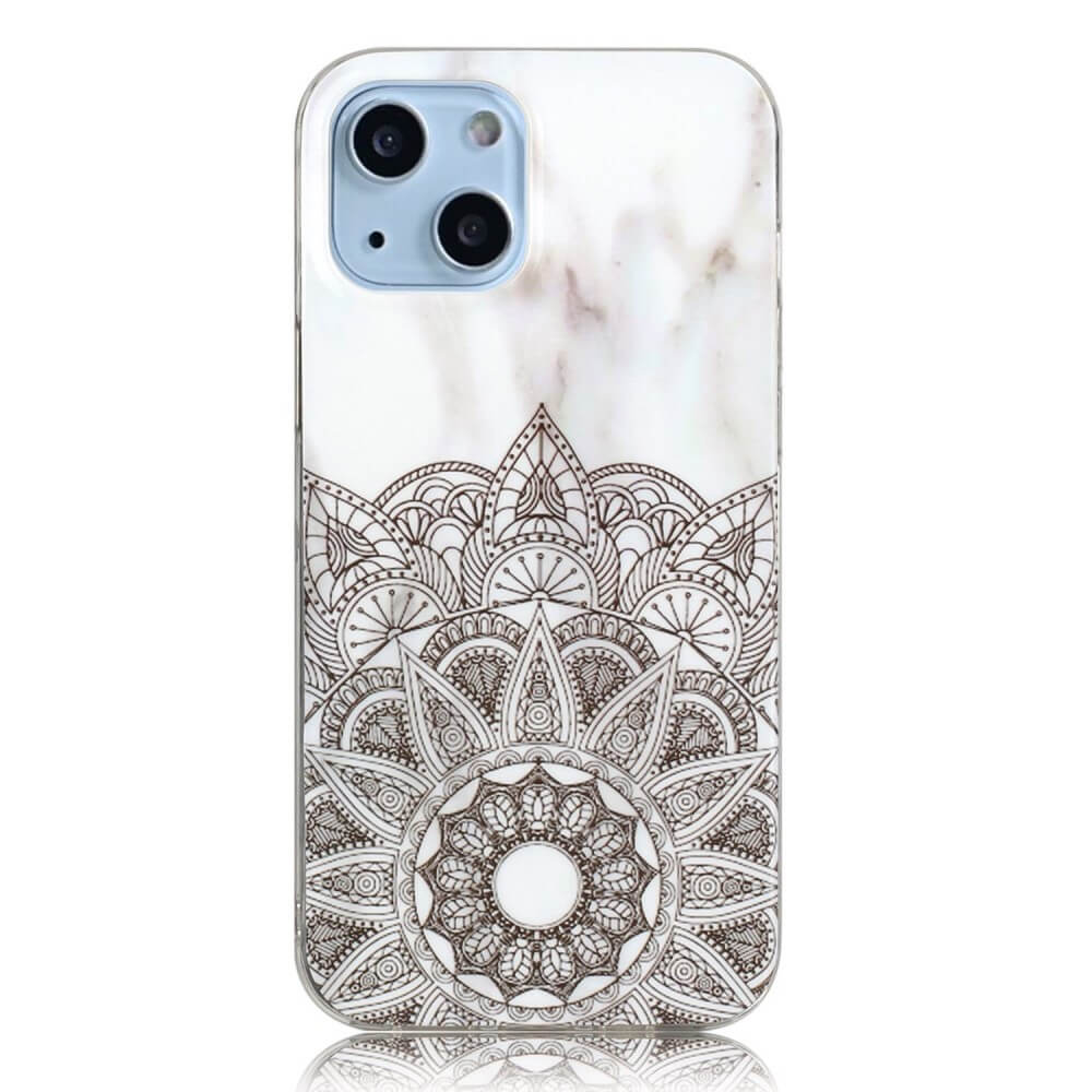 iPhone 14 Plus - Custodia in gomma Cyan Marble