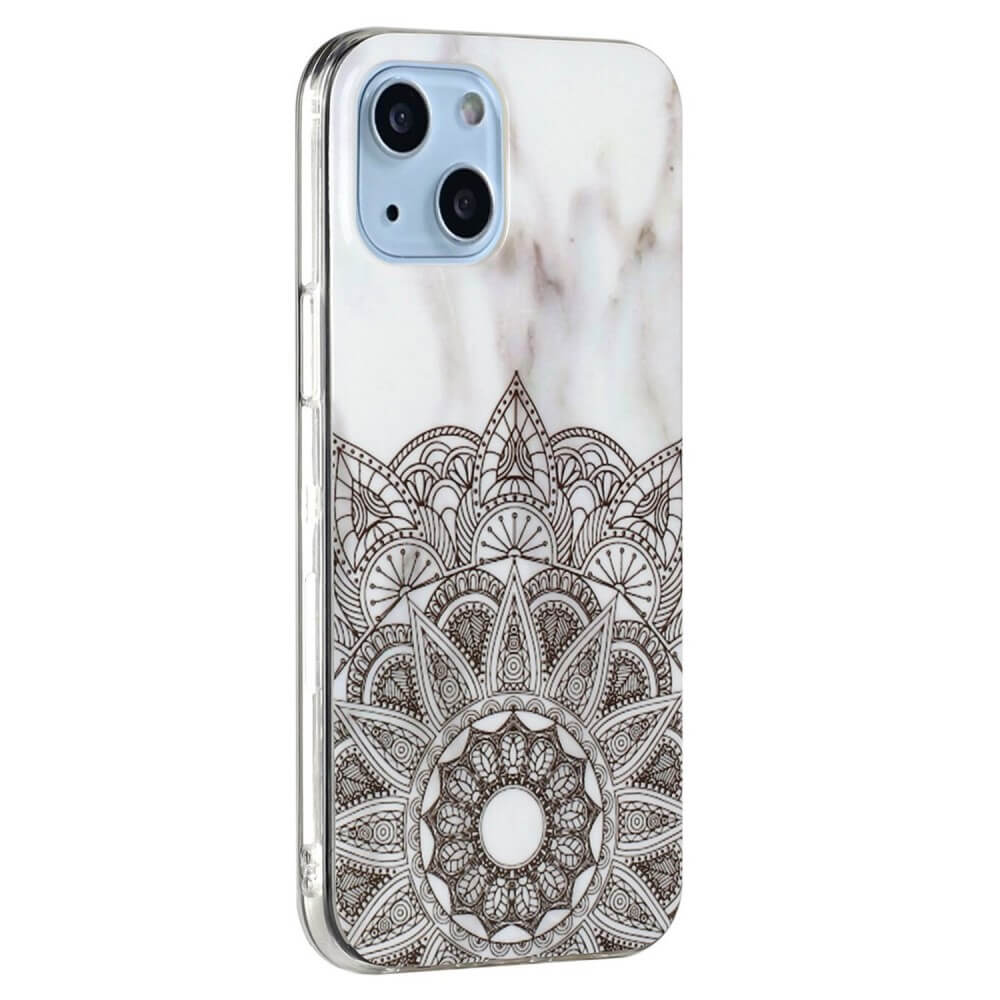 iPhone 14 Plus - Custodia in gomma Cyan Marble