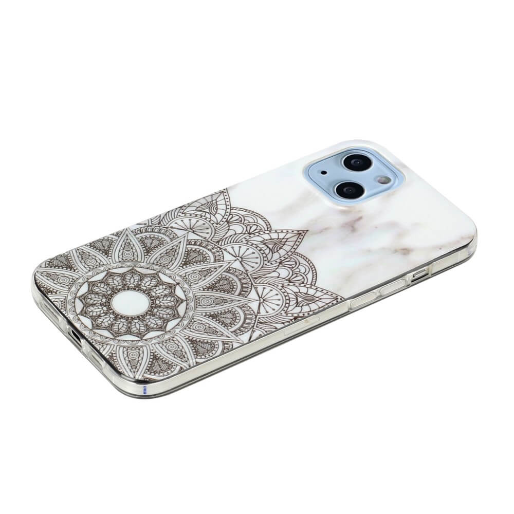 iPhone 14 Plus - Custodia in gomma Cyan Marble