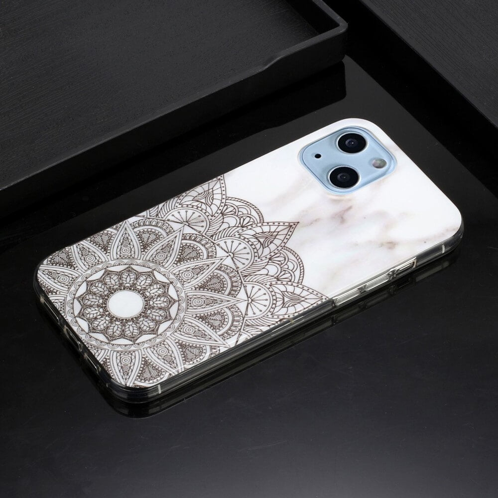 iPhone 14 Plus - Custodia in gomma Cyan Marble