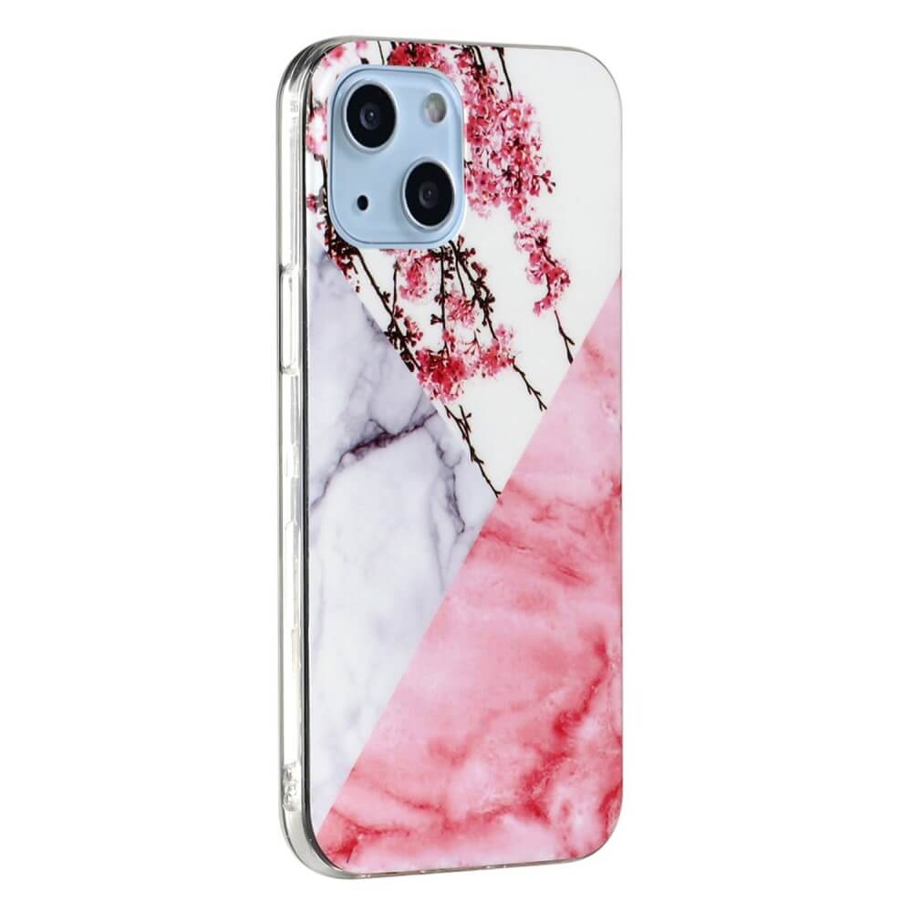 iPhone 14 Plus - Custodia in gomma Cyan Marble