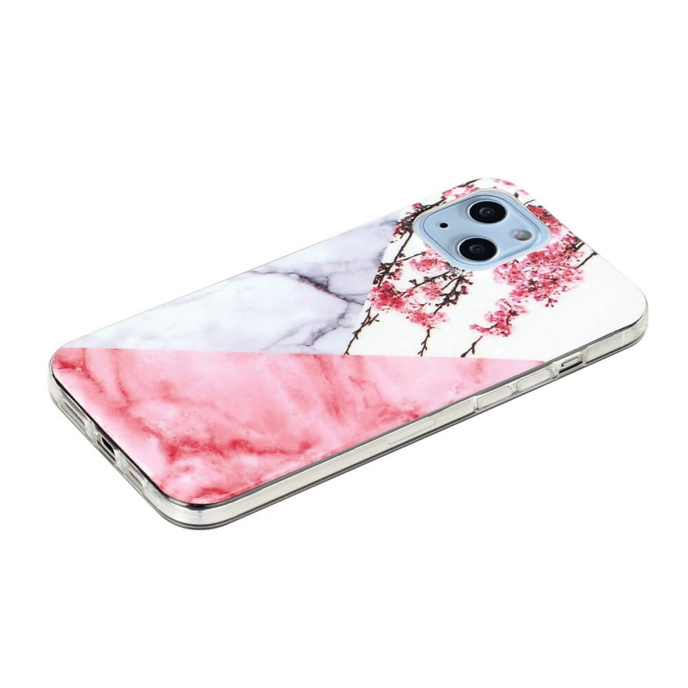 iPhone 14 Plus - Custodia in gomma Cyan Marble