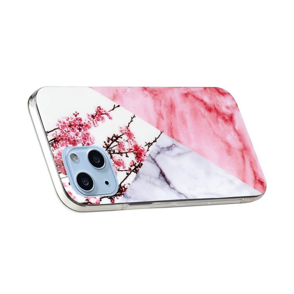 iPhone 14 Plus - Custodia in gomma Cyan Marble