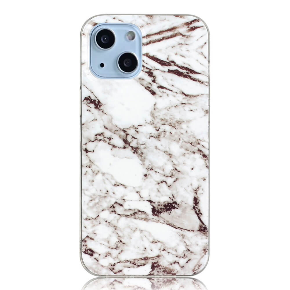 iPhone 14 Plus - Custodia in gomma Cyan Marble