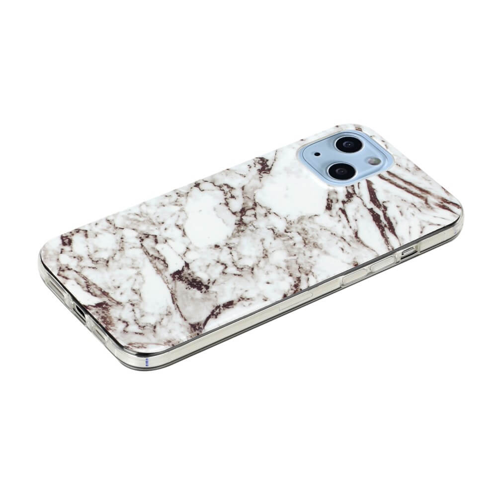 iPhone 14 Plus - Custodia in gomma Cyan Marble