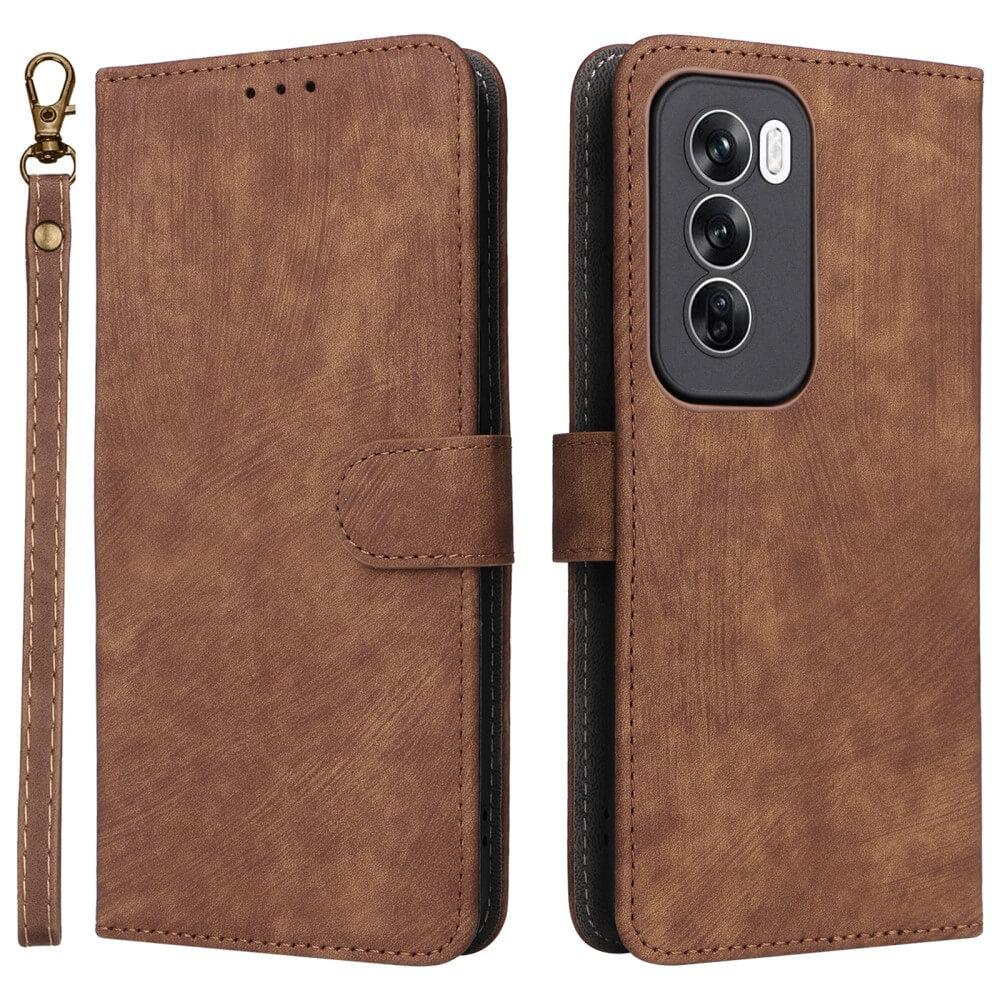 OPPO Reno12 5G - Ledertasche mit RFID Blocker