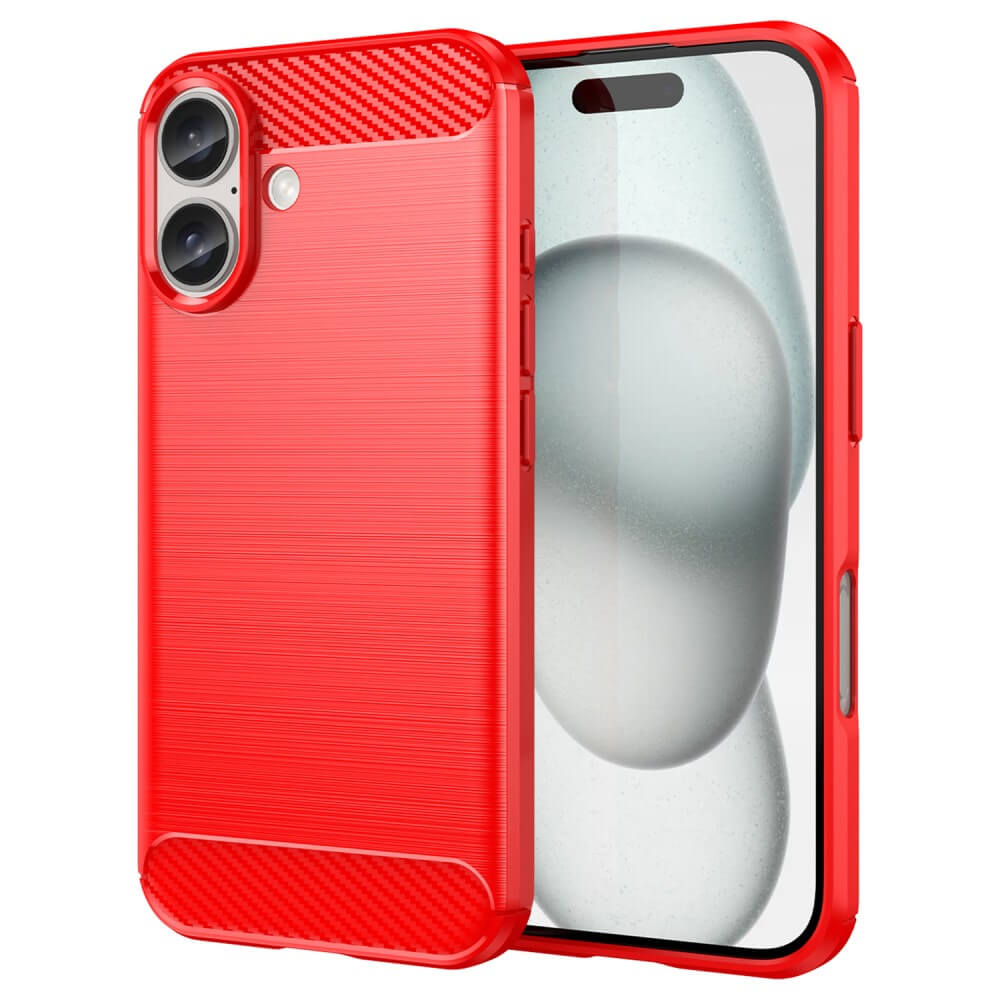 iPhone 16 Plus - Metall Carbon Look Hülle
