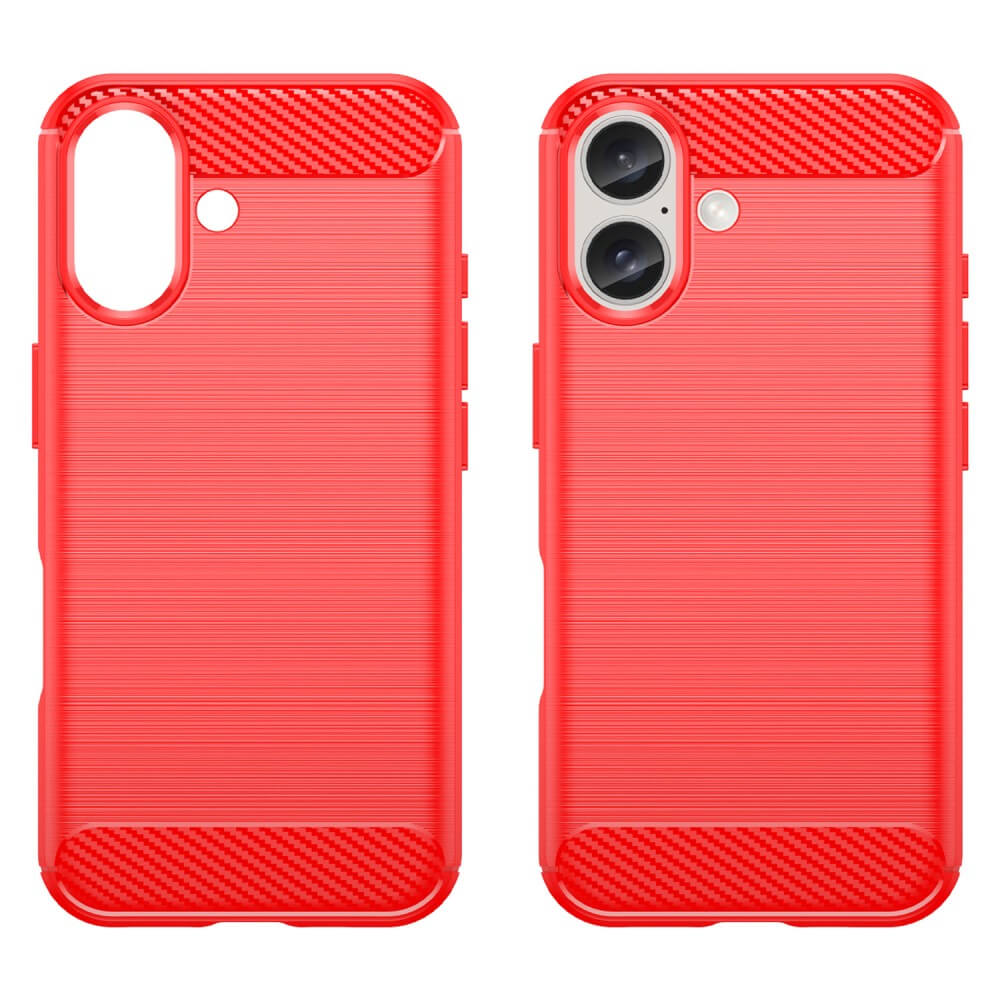 iPhone 16 Plus - Metall Carbon Look Hülle