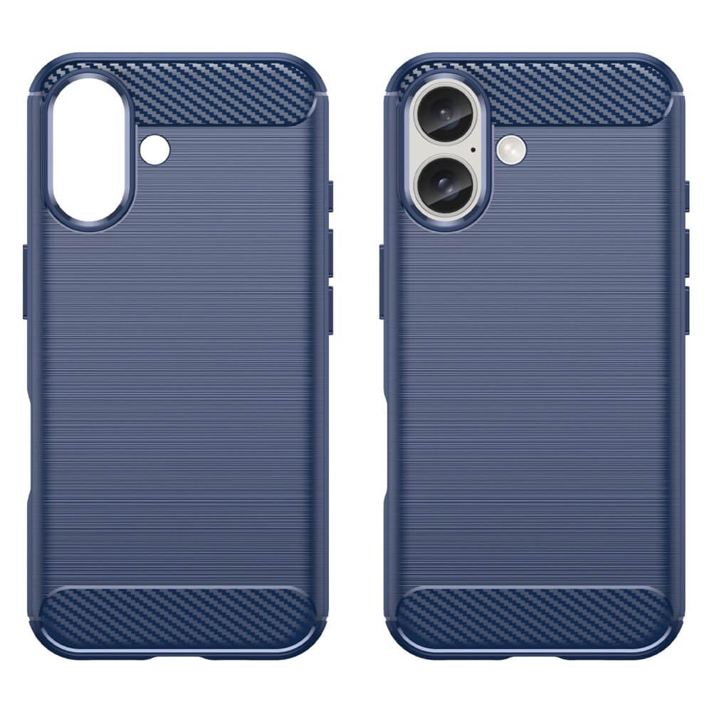 iPhone 16 Plus - Metall Carbon Look Hülle