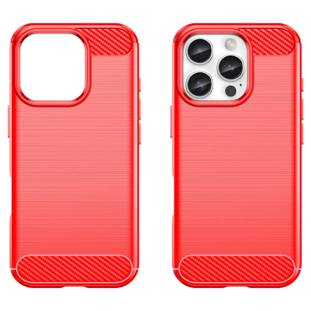 iPhone 16 Pro - Coque look métal carbone