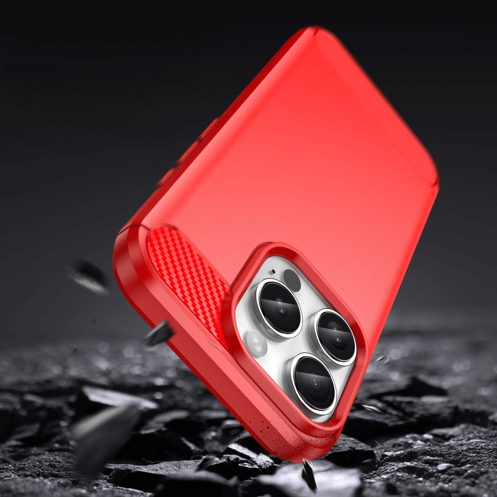 iPhone 16 Pro - Coque look métal carbone