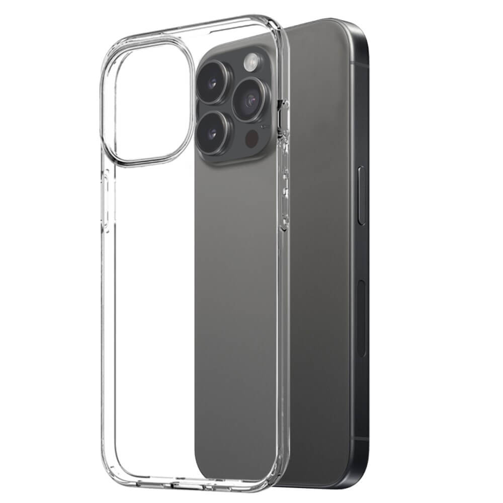 Das NORTHJO Set Handyhülle und Panzerglas wird neben einem schwarzen iPhone 16 Pro Max gezeigt und vereint klaren, stylischen Schutz und Displaysicherheit von NORTHJO.