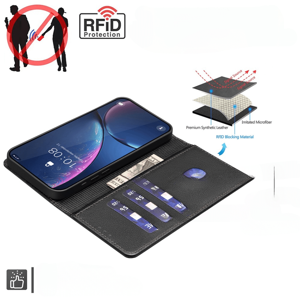 Galaxy S25 / S24 - Étui en cuir BINFEN avec bloqueur RFID
