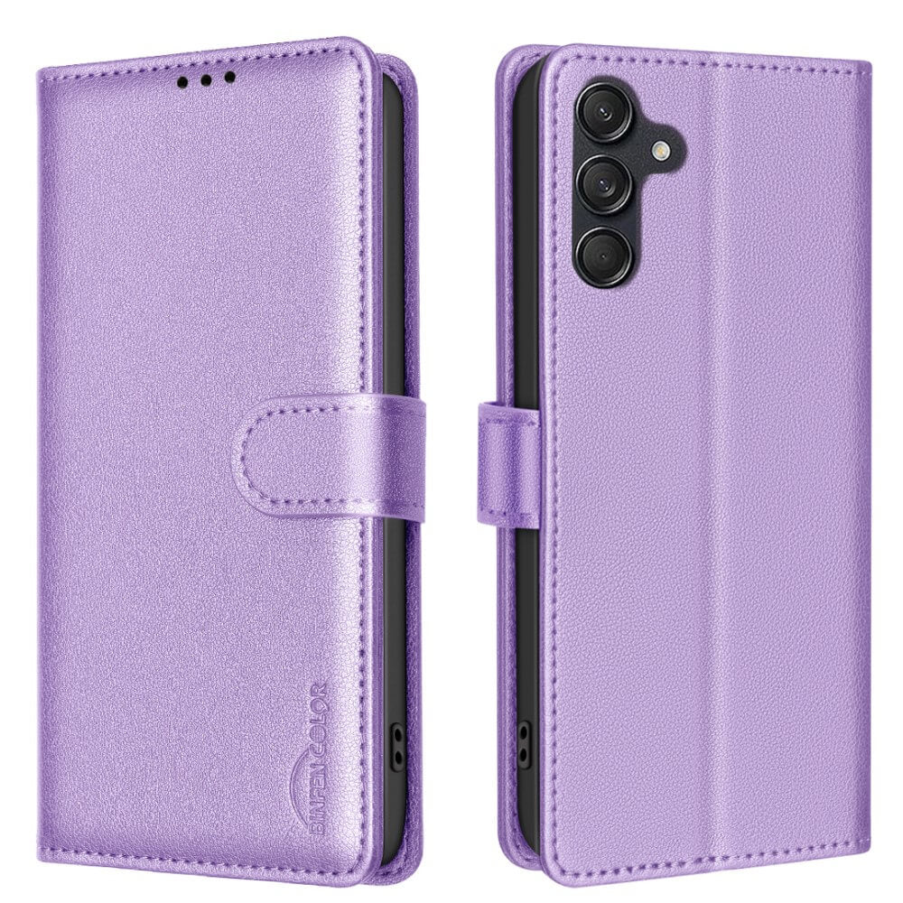 Galaxy S25 / S24 - Étui en cuir BINFEN avec bloqueur RFID