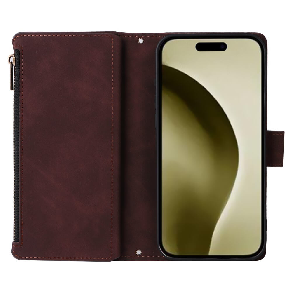 iPhone 16 Pro - étui portefeuille avec tour de cou