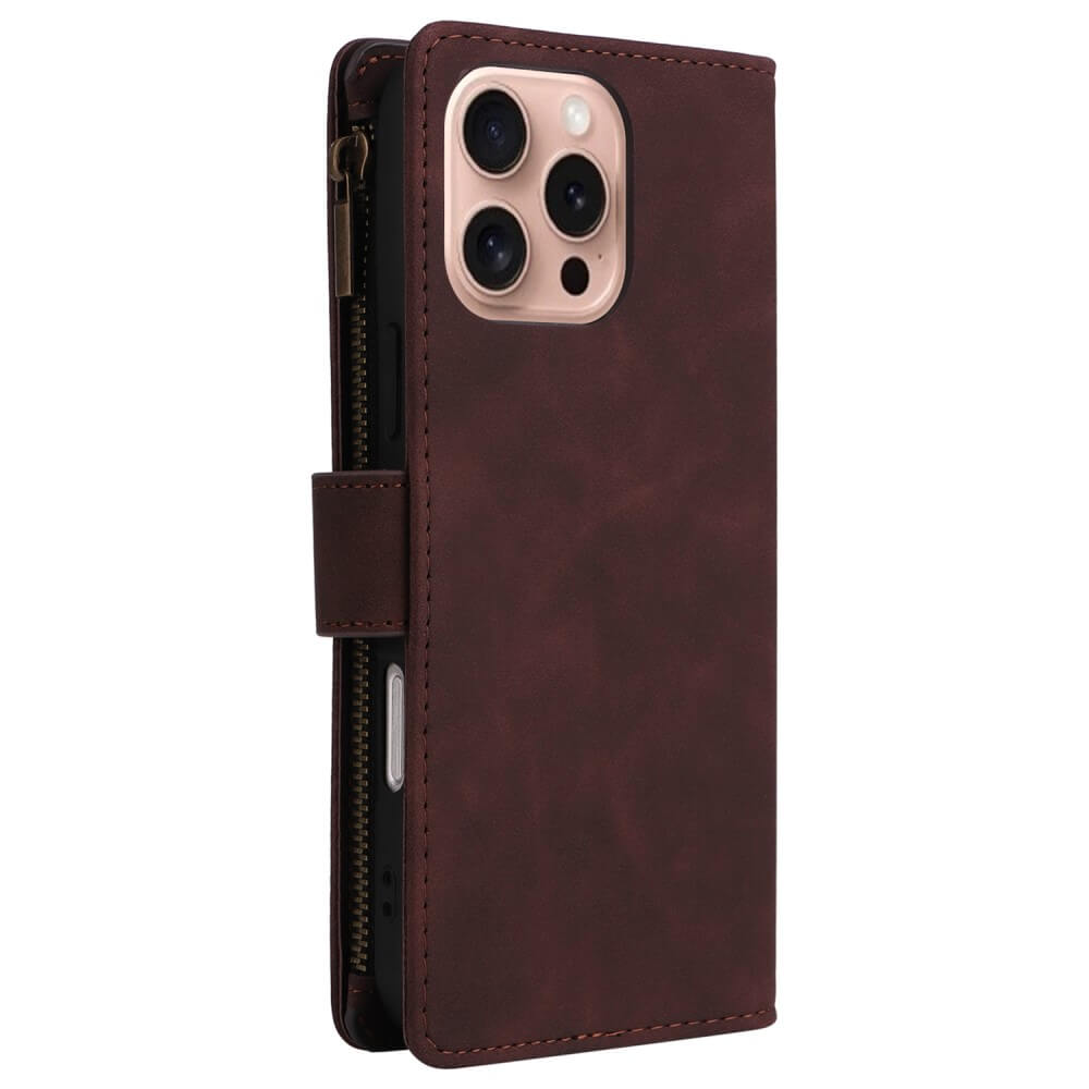 iPhone 16 Pro - étui portefeuille avec tour de cou