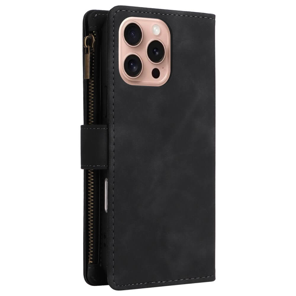 iPhone 16 Pro - étui portefeuille avec tour de cou