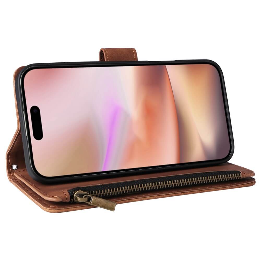 iPhone 16 Plus - Brieftaschen Hülle mit Umhängeband